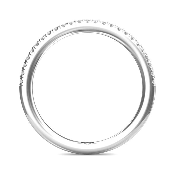 FlyerFit Micropave 18K White Gold Wedding Band  Image 3 Wesche Jewelers Melbourne, FL