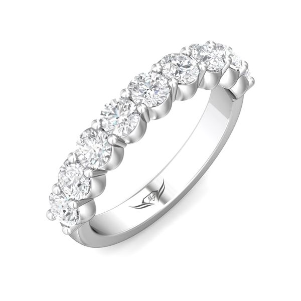 18K White Gold FlyerFit Shared Prong Wedding Band Image 5 Becky Beauchine Kulka Diamonds and Fine Jewelry Okemos, MI