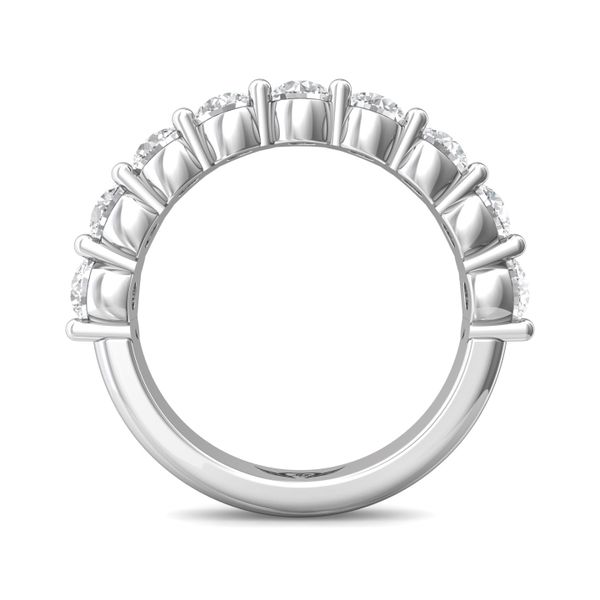 Platinum FlyerFit Shared Prong Wedding Band Image 3 Becky Beauchine Kulka Diamonds and Fine Jewelry Okemos, MI