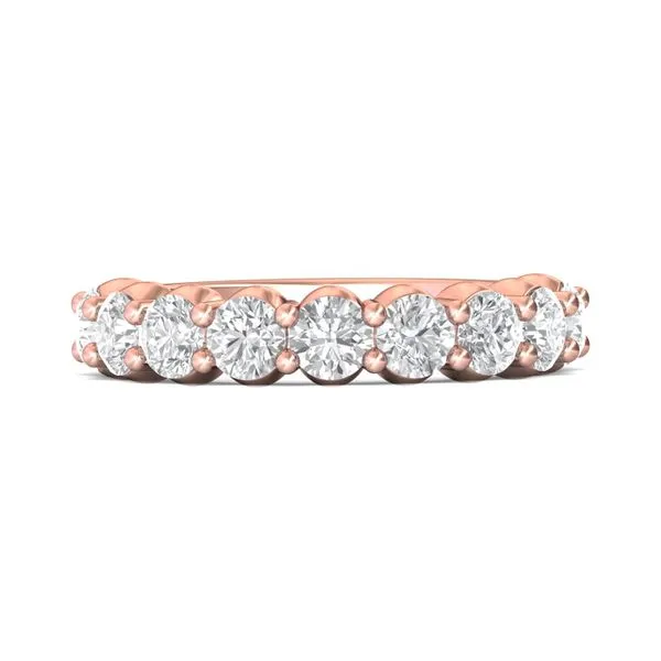 Petite Shared Prong Wedding Band with Oval Diamonds