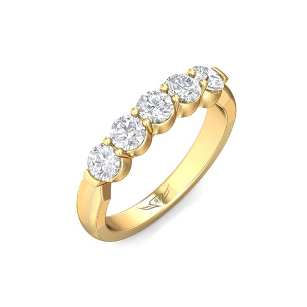 FlyerFit Channel/Shared Prong 14K Yellow Gold Wedding Band  Image 5 Grogan Jewelers Florence, AL