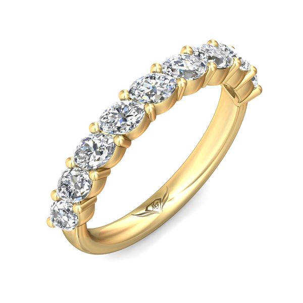 Flyerfit Channel/Shared Prong 14K Yellow Gold Wedding Band G-H VS2-SI1 Image 5 Wesche Jewelers Melbourne, FL