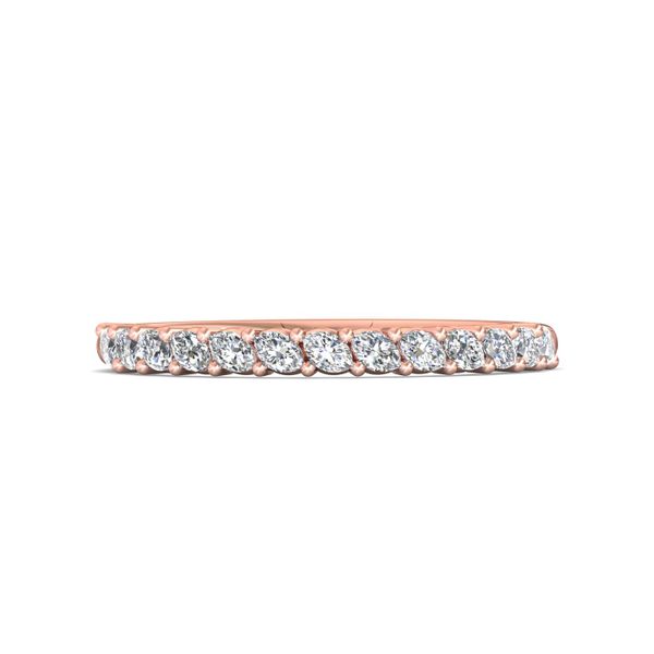 Flyerfit Channel/Shared Prong 14K Pink Gold Wedding Band G-H VS2-SI1 Grogan Jewelers Florence, AL