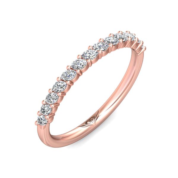 Flyerfit Channel/Shared Prong 14K Pink Gold Wedding Band G-H VS2-SI1 Image 5 Christopher's Fine Jewelry Pawleys Island, SC