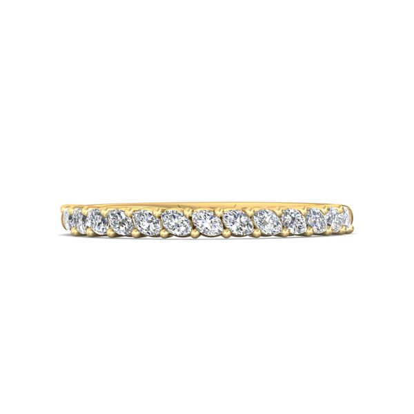 Flyerfit Channel/Shared Prong 18K Yellow Gold Wedding Band G-H VS2-SI1 Christopher's Fine Jewelry Pawleys Island, SC