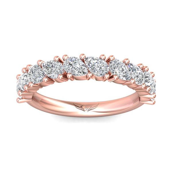 Flyerfit Channel/Shared Prong 14K Pink Gold Wedding Band G-H VS2-SI1 Image 2 Wesche Jewelers Melbourne, FL