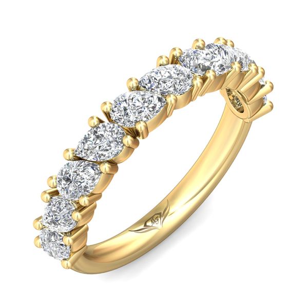 Flyerfit Channel/Shared Prong 18K Yellow Gold Wedding Band G-H VS2-SI1 Image 5 Becky Beauchine Kulka Diamonds and Fine Jewelry Okemos, MI