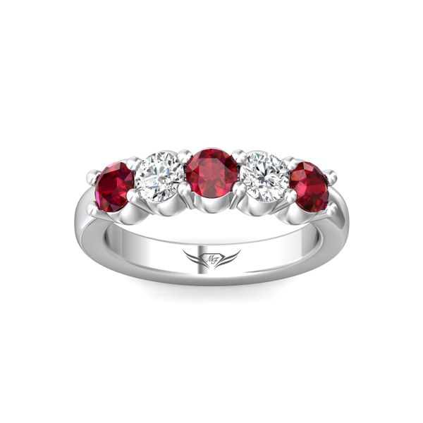 Martin Flyer Classic Color Bands 14K White Gold Anniversary Band G-H VS2-SI1 Image 2 Meyers Jewelers Grove City, OH