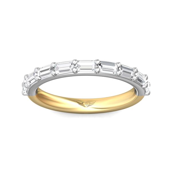 Flyerfit Channel/Shared Prong 14K Yellow and 14K White Gold Wedding Band G-H VS2-SI1 Image 2 Wesche Jewelers Melbourne, FL