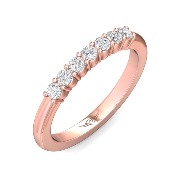 FlyerFit Channel/Shared Prong 14K Pink Gold Wedding Band  Image 5 Becky Beauchine Kulka Diamonds and Fine Jewelry Okemos, MI