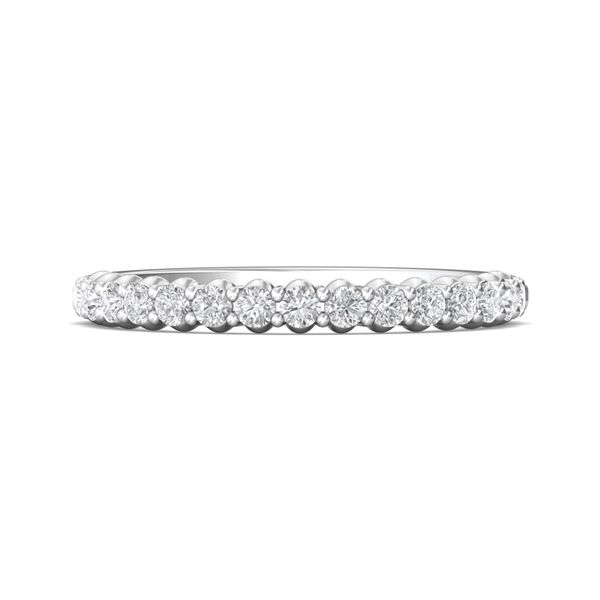 FlyerFit Channel/Shared Prong 14K White Gold Wedding Band  Wesche Jewelers Melbourne, FL