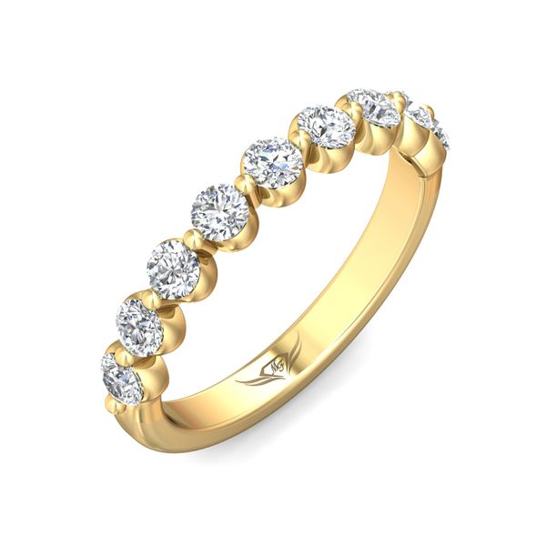 Flyerfit Channel/Shared Prong 14K Yellow Gold Wedding Band H-I SI2 Image 5 Wesche Jewelers Melbourne, FL