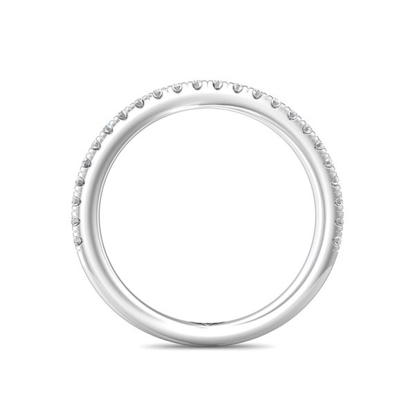 FlyerFit Micropave 14K White Gold Wedding Band  Image 3 Wesche Jewelers Melbourne, FL