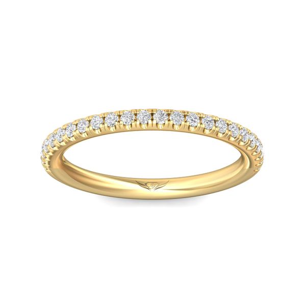 FlyerFit Micropave 14K Yellow Gold Wedding Band  Image 2 Wesche Jewelers Melbourne, FL