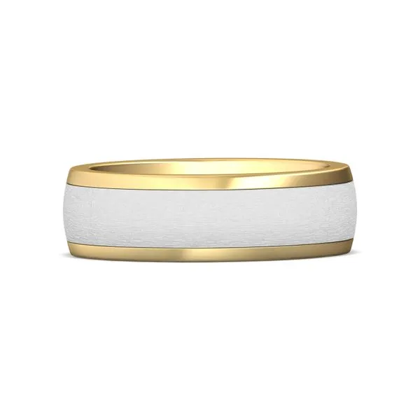 FlyerFit Mens Classic 18K Yellow Gold Shank And Platinum ...