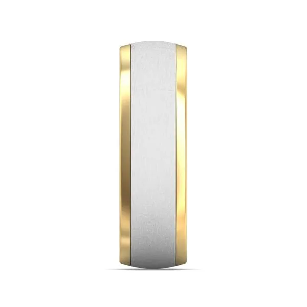 FlyerFit Mens Classic 18K Yellow Gold Shank And Platinum ...