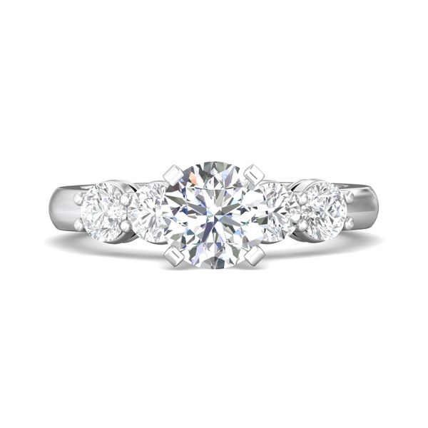 14K White Gold FlyerFit Channel and Shared Prong Engagement Ring Valentine's Fine Jewelry Dallas, PA