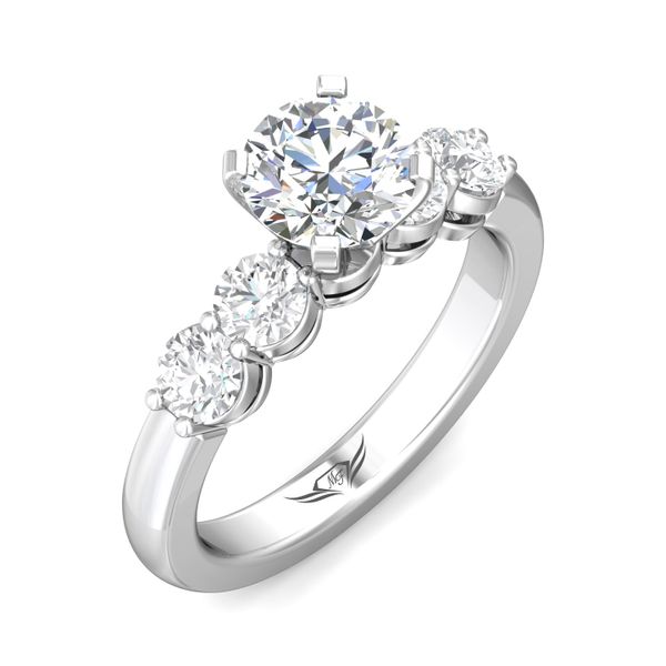 14K White Gold FlyerFit Channel and Shared Prong Engagement Ring Image 5 Cornell's Jewelers Rochester, NY