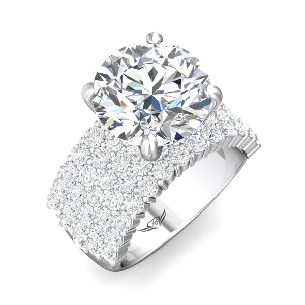 18K White Gold FlyerFit Encore Engagement Ring Image 5 Valentine's Fine Jewelry Dallas, PA