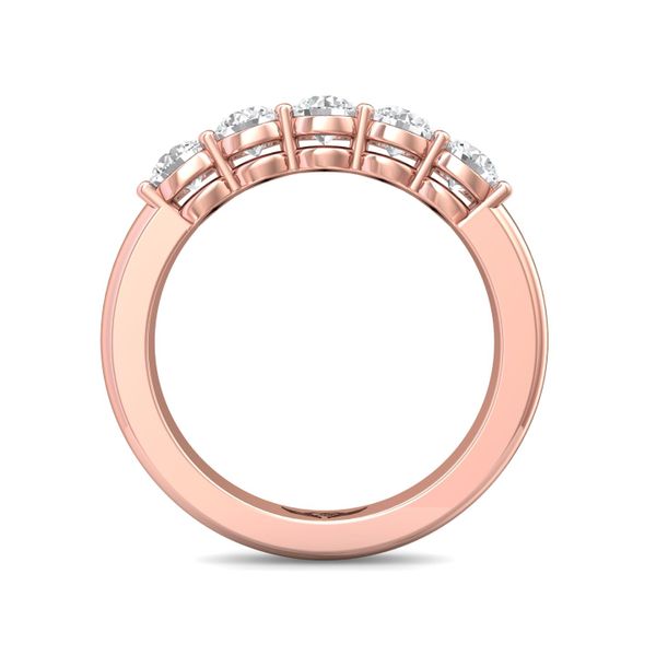 Flyerfit Channel/Shared Prong 14K Pink Gold Wedding Band H-I SI2 Image 3 Grogan Jewelers Florence, AL
