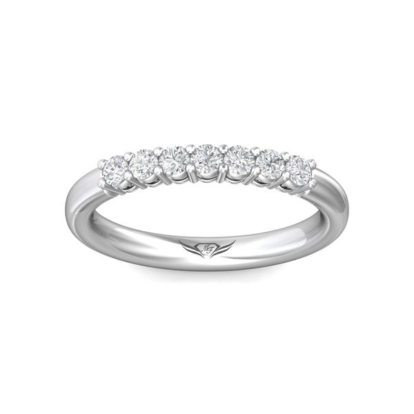 FlyerFit Channel/Shared Prong 14K White Gold Wedding Band  Image 2 Wesche Jewelers Melbourne, FL