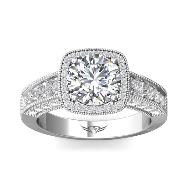 14K White Gold FlyerFit Encore Engagement Ring Image 2 Cornell's Jewelers Rochester, NY