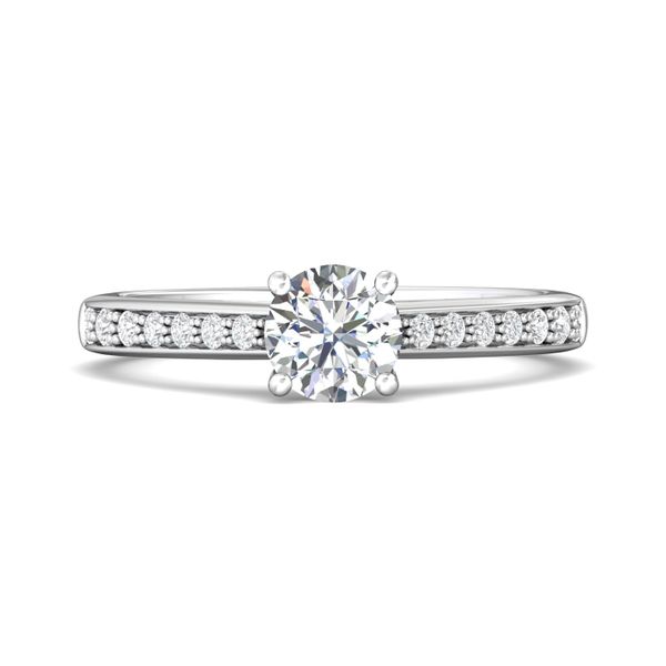 FlyerFit Micropave 14K White Gold Engagement Ring  Christopher's Fine Jewelry Pawleys Island, SC