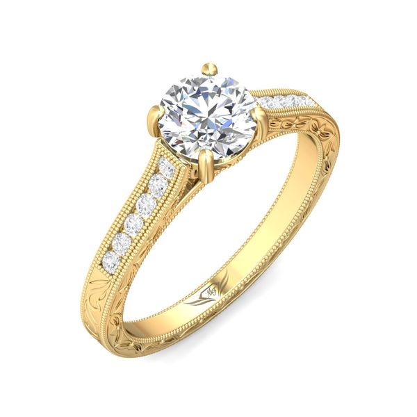 FlyerFit Vintage 18K Yellow Gold Engagement Ring  Image 5 Grogan Jewelers Florence, AL