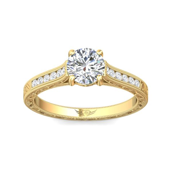 Flyerfit Vintage 18K Yellow Gold Engagement Ring H-I SI1