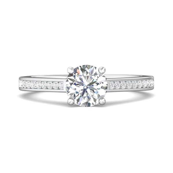 Platinum FlyerFit Channel and Shared Prong Engagement Ring Becky Beauchine Kulka Diamonds and Fine Jewelry Okemos, MI