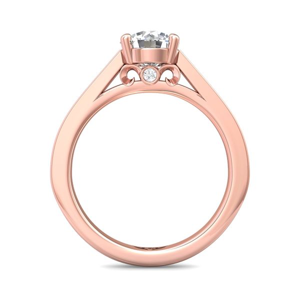 FlyerFit Channel/Shared Prong 14K Pink Gold Engagement Ring  Image 3 Christopher's Fine Jewelry Pawleys Island, SC