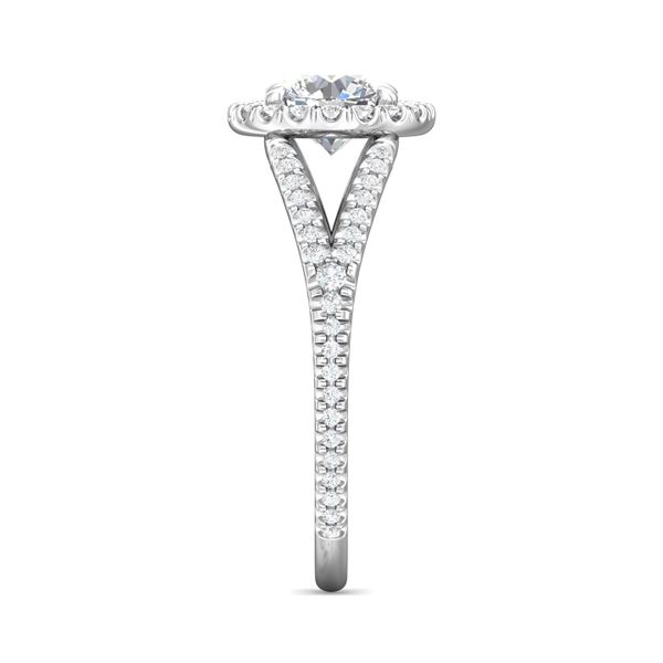 FlyerFit Split Shank 18K White Gold Engagement Ring  Image 4 Grogan Jewelers Florence, AL