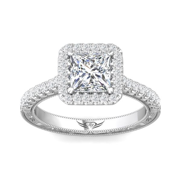 14K White Gold FlyerFit Vintage Engagement Ring Image 2 Becky Beauchine Kulka Diamonds and Fine Jewelry Okemos, MI