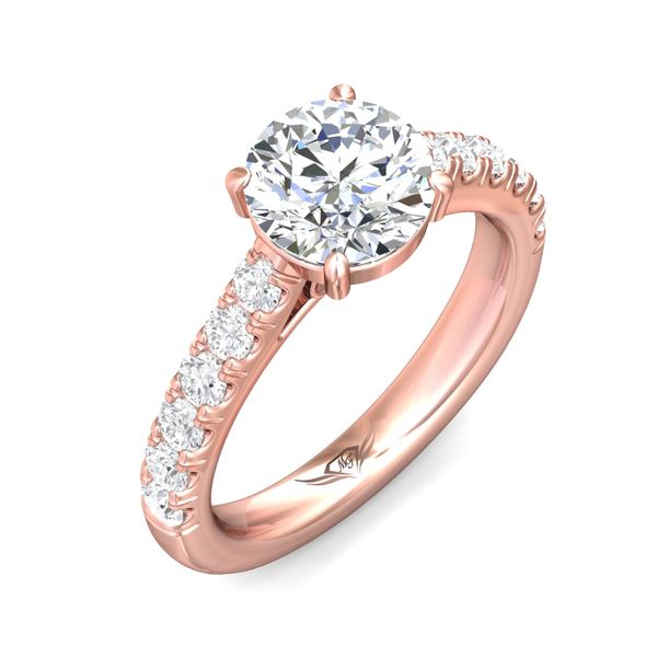 Flyerfit Micropave 18K Pink Gold Engagement Ring G-H VS2-SI1 Image 5 Christopher's Fine Jewelry Pawleys Island, SC