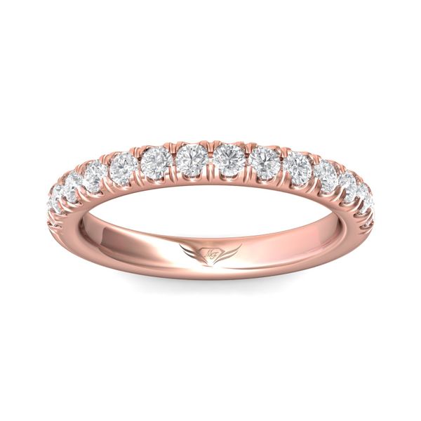 Flyerfit Micropave 14K Pink Gold Wedding Band H-I SI1 Image 2 Christopher's Fine Jewelry Pawleys Island, SC