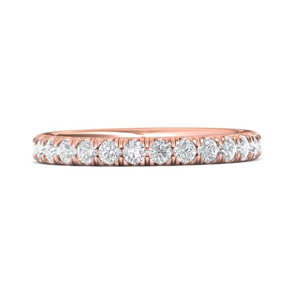 Flyerfit Micropave 18K Pink Gold Wedding Band H-I SI1 Christopher's Fine Jewelry Pawleys Island, SC