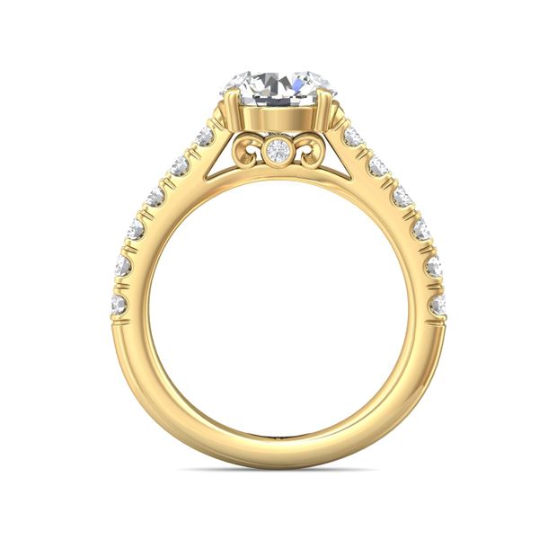 Flyerfit Micropave 18K Yellow Gold Engagement Ring H-I SI1 Image 3 Wesche Jewelers Melbourne, FL