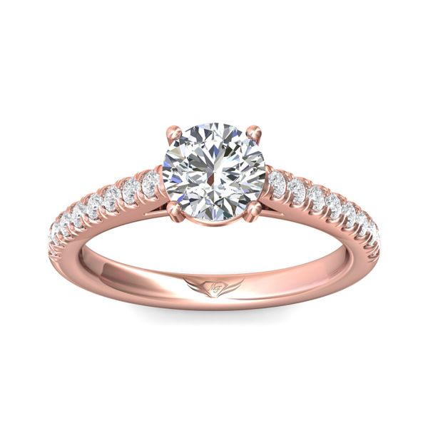 Flyerfit Micropave 18K Pink Gold Engagement Ring G-H VS2-SI1 Image 2 Christopher's Fine Jewelry Pawleys Island, SC