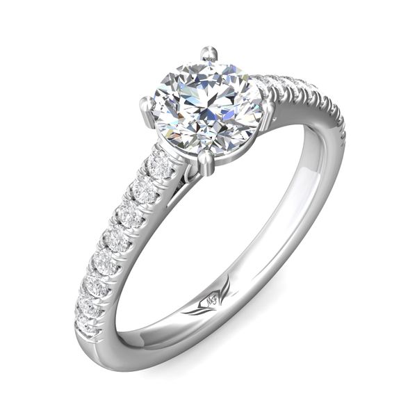 Flyerfit Micropave 14K White Gold Engagement Ring G-H VS2-SI1 Image 5 Christopher's Fine Jewelry Pawleys Island, SC
