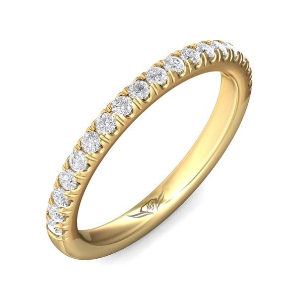 Flyerfit Micropave 18K Yellow Gold Wedding Band H-I SI1 Image 5 Christopher's Fine Jewelry Pawleys Island, SC