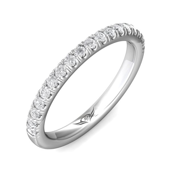 Flyerfit Micropave 18K White Gold Wedding Band G-H VS2-SI1 Image 5 Christopher's Fine Jewelry Pawleys Island, SC