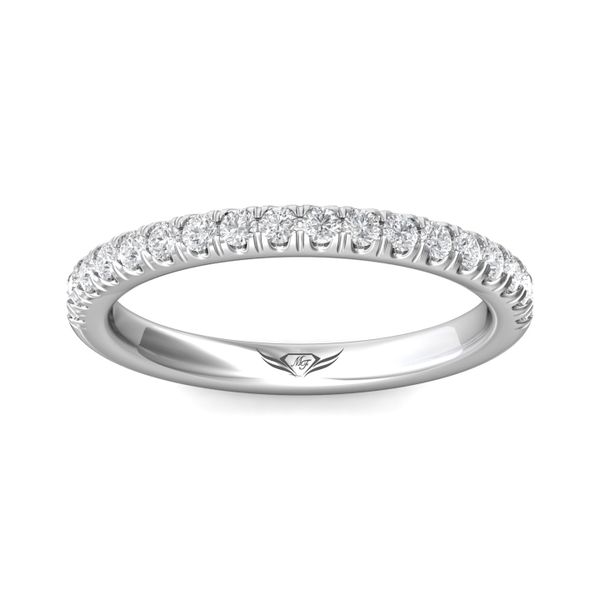 Flyerfit Micropave 18K White Gold Wedding Band H-I SI1 Image 2 Christopher's Fine Jewelry Pawleys Island, SC