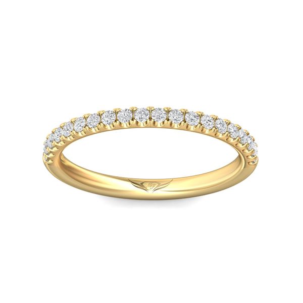 Flyerfit Micropave 14K Yellow Gold Wedding Band H-I SI1 Image 2 Wesche Jewelers Melbourne, FL