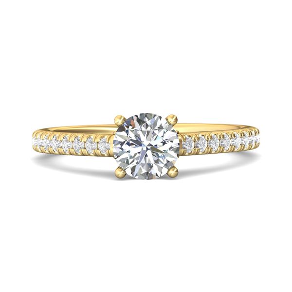 Flyerfit Micropave 14K Yellow Gold Engagement Ring G-H VS2-SI1 Christopher's Fine Jewelry Pawleys Island, SC