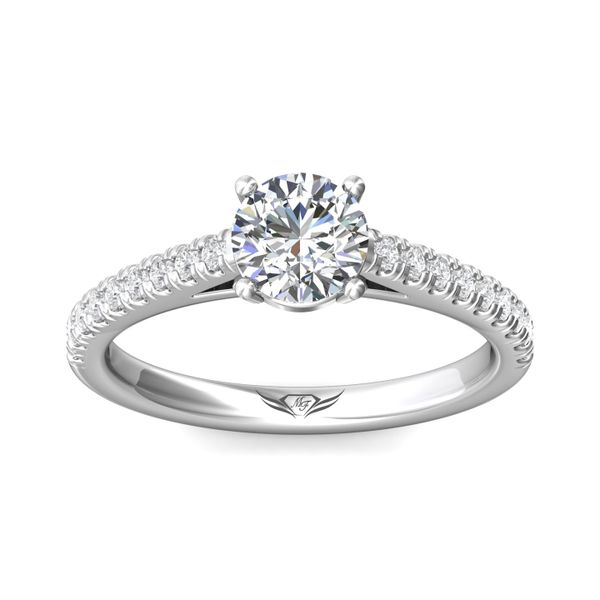 Flyerfit Micropave 18K White Gold Engagement Ring G-H VS2-SI1 Image 2 Christopher's Fine Jewelry Pawleys Island, SC