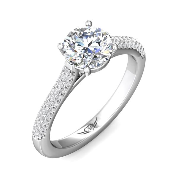 FlyerFit Micropave 14K White Gold Engagement Ring  Image 5 Grogan Jewelers Florence, AL