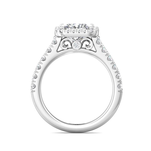 Flyerfit Micropave Halo Platinum Engagement Ring G-H VS2-SI1 Image 3 Grogan Jewelers Florence, AL
