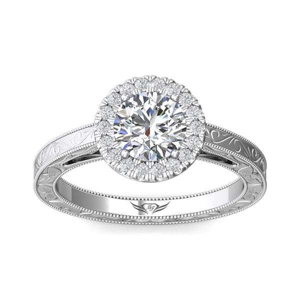 Platinum FlyerFit Vintage Engagement Ring Image 2 Becky Beauchine Kulka Diamonds and Fine Jewelry Okemos, MI