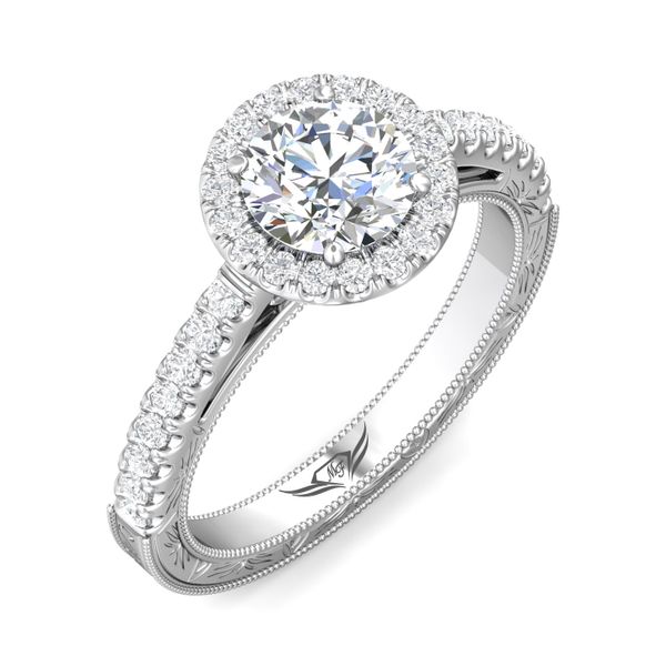 Platinum FlyerFit Vintage Engagement Ring Image 5 Becky Beauchine Kulka Diamonds and Fine Jewelry Okemos, MI