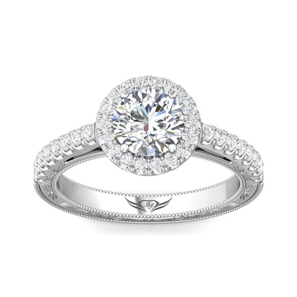 18K White Gold FlyerFit Vintage Engagement Ring Image 2 Becky Beauchine Kulka Diamonds and Fine Jewelry Okemos, MI
